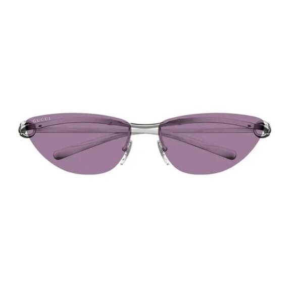 NEW GUCCI SUNGLASSES SILVER/VIOLET EYEWEAR GUCCI